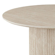 Thalia Round Dining Table - Ivory & Travertine