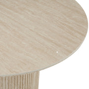 Thalia Round Dining Table - Ivory & Travertine