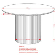 Thalia Round Dining Table - Ivory & Travertine