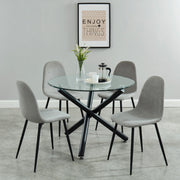 Suzette Round Dining Table - Black