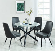 Suzette Round Dining Table - Black