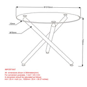 Suzette Round Dining Table - Black