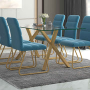 Stark Rectangular Dining Table - Gold