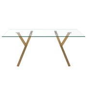 Stark Rectangular Dining Table - Gold