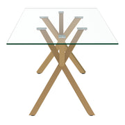 Stark Rectangular Dining Table - Gold
