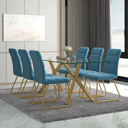 Stark Rectangular Dining Table - Gold