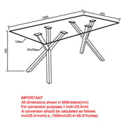Stark Rectangular Dining Table - Gold
