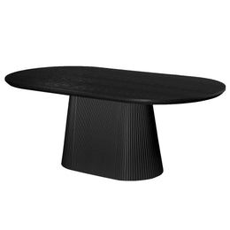 Tovas Oval Dining Table - Black