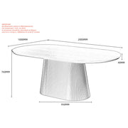 Tovas Oval Dining Table - Black
