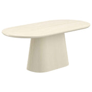 Tovas Oval Dining Table - Ivory