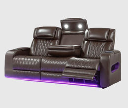 Brown Power Reclining Sofa Set - 2427 - Royal Living Furniture
