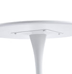 Velets 40 Inch Tulip Mid Century Modern Dining Table - White - Image 11