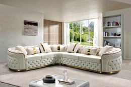 Maxwell Beige Sectional Sofa - GL 6035