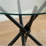 Bella Round Glass Top Dining Table