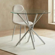 Bella Round Glass Top Dining Table