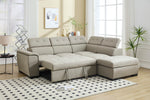 Sectional Sofa with Adjustable Headrest and Storage Ottoman - 8806 - Royal Living Furniture