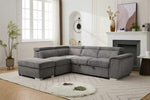 Sectional with Storage and Adjustable Headrest - 8806 - Royal Living Furniture