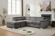 Sectional with Storage and Adjustable Headrest - 8806 - Royal Living Furniture
