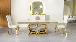 Lucas Gold Dining Tables - Royal Living Furniture