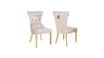 RITA FABRIC CHAIR WITH GOLD LEGS - Royal Living Furniture