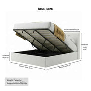 Jasper Lift-Up Storage Boucle Bed