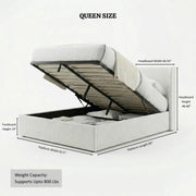 Jasper Lift-Up Storage Boucle Bed - Image 5
