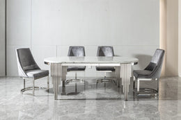 Leslie White Dining Tables - Royal Living Furniture