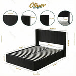 Oliver Hydraulic Lift-Up Storage Bed – Black - Image 5