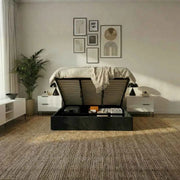 Oliver Hydraulic Lift-Up Storage Bed – Black