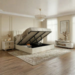 Oliver Hydraulic Lift-Up Storage Bed – Ivory - Image 6