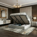 Oliver Hydraulic Lift-Up Storage Bed – Light Gray - Image 6