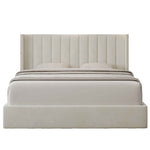 Oliver Hydraulic Lift-Up Storage Bed – Ivory
