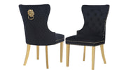 SIMBA FABRIC CHAIRS WITH GOLD LEGS