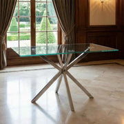 Stella Rectangular Glass Top Dining Table