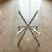 Stella Rectangular Glass Top Dining Table
