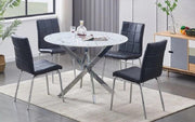 Modern 5-Piece Marble Look Dining Set - T1445 - Royal Living Furniture