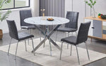 Modern 5-Piece Marble Look Dining Set - T1445 - Royal Living Furniture