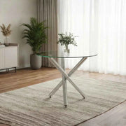 Luna Round Glass Top Dining Table