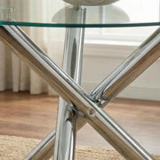 Luna Round Glass Top Dining Table