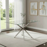 Stella Rectangular Glass Top Dining Table