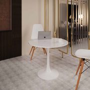 Velets 32 inch White Tulip Dining Table - Image 3