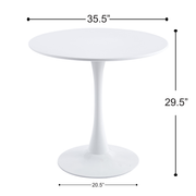 Velets 36 inch White Tulip Dining Table - Image 7