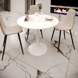 Velets 36 inch White Tulip Dining Table - Image 1