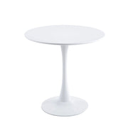 Velets 40 Inch Tulip Mid Century Modern Dining Table - White - Image 2