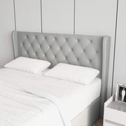 Velets Diva Light Gray Tufted Upholstered Storage Bed with Hydraulic Lift - Image 11