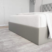 Velets Diva Light Gray Tufted Upholstered Storage Bed with Hydraulic Lift - Image 10