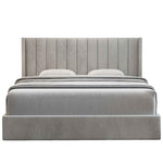 Oliver Hydraulic Lift-Up Storage Bed – Light Gray