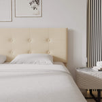 Mid-Century Tufted Upholstered Platform Bed – Beige - Image 8