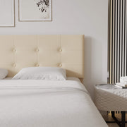 Mid-Century Tufted Upholstered Platform Bed – Beige - Image 8