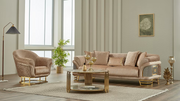 Versace Luxury Beige Sofa Set - Royal Living Furniture